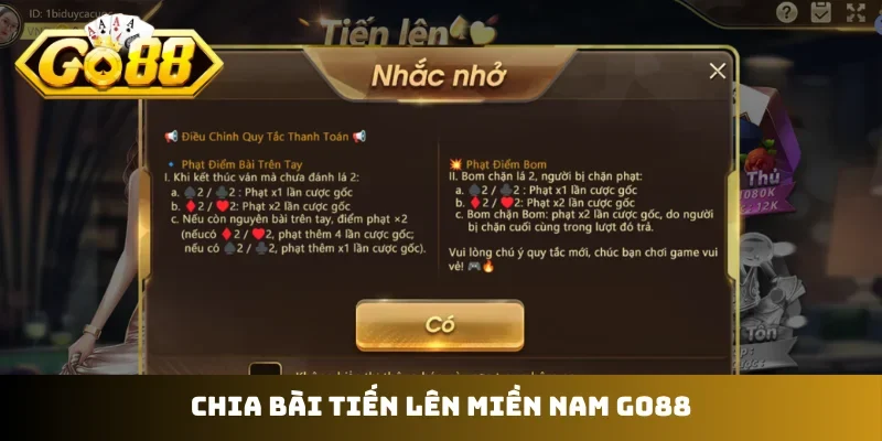 Chia bài tiến lên miền Nam GO88