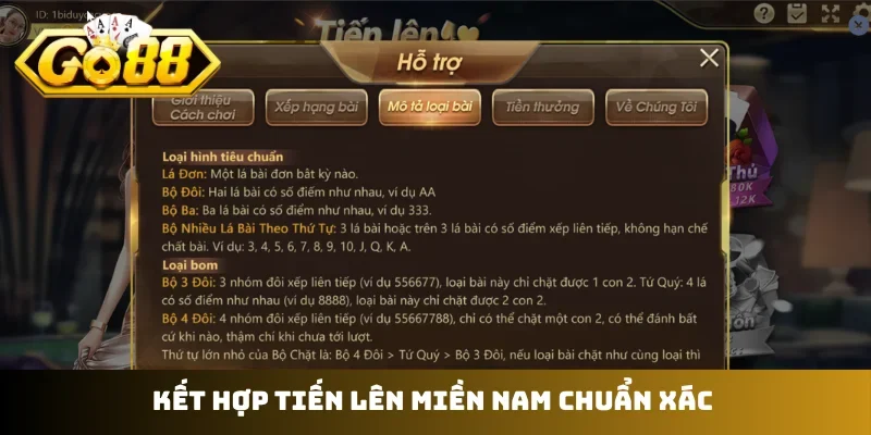 Kết hợp tiến lên miền Nam chuẩn xác