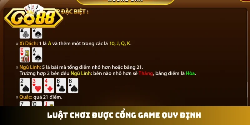 Luật chơi được cổng game quy định