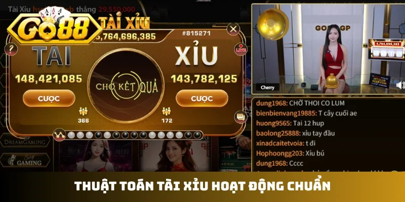Thuật toán tài xỉu hoạt động chuẩn